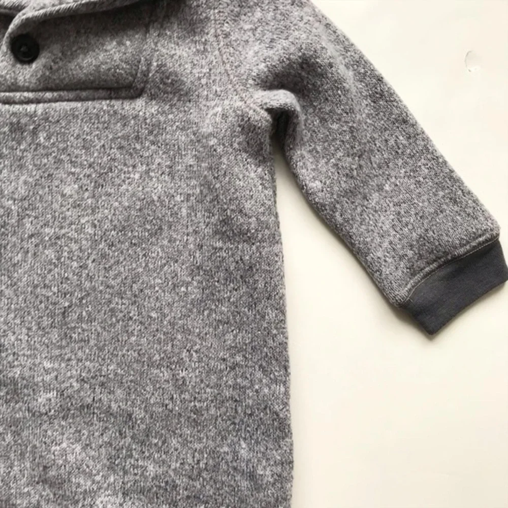 Old navy heather gray cowl neck sweatshirt jumper EUC  6-12 months